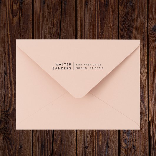 シンプル名前をカスタムすると差出人住所 ラバースタンプ