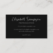 シンプル名前をカスタムするブラック 名刺 (裏面)