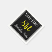 シンプル名前をカスタムする付き第81回バースデーパーティー スタンダードカクテルナプキン (角)