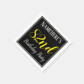 シンプル名前をカスタムする付き82nd誕生日パーティー スタンダードカクテルナプキン (角)