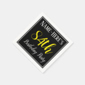 シンプル名前をカスタムする付き84th誕生日パーティー スタンダードカクテルナプキン (角)