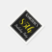 シンプル名前をカスタムする付き85th誕生日パーティー スタンダードカクテルナプキン (角)