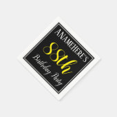 シンプル名前をカスタムする付き88th Birthday Party スタンダードカクテルナプキン (角)