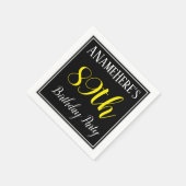 シンプル名前をカスタムする付き89th誕生日パーティー スタンダードカクテルナプキン (角)