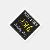 シンプル名前をカスタムする付き95th誕生日パーティー スタンダードカクテルナプキン (角)