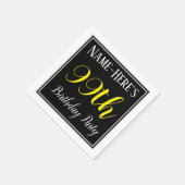 シンプル名前をカスタムする付き99th誕生日パーティー スタンダードカクテルナプキン (角)