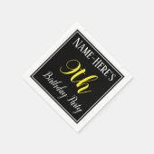 シンプル名前をカスタムする付き9th誕生日パーティー スタンダードカクテルナプキン (角)