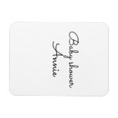 シンプル名前を追加ミニマル文字ベビーシャワーthro マグネット (横)