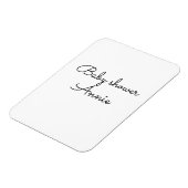 シンプル名前を追加ミニマル文字ベビーシャワーthro マグネット (左側)