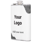 シンプル名前を追加ミニマルMONOGRAM GROOMSMEN Fl フラスク (左)