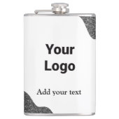 シンプル名前を追加ミニマルMONOGRAM GROOMSMEN Fl フラスク (正面)