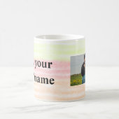 シンプル名前ミニマルを追加します。 コーヒーマグカップ (中央)