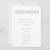 シンプル名前結婚式招待状 招待状 (正面)