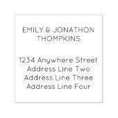 シンプル名差出人住所スクエア セルフインキングスタンプ (デザイン)