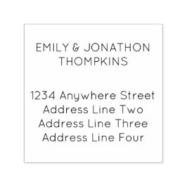 シンプル名差出人住所スクエア セルフインキングスタンプ