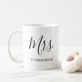 シンプル名新婚の嫁結婚婦 コーヒーマグカップ