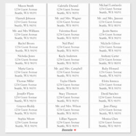 シンプル名結婚のゲスト住所 シール