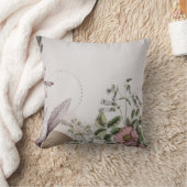 シンプル咲く花 |薄い灰色 クッション (ブランケット)