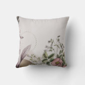 シンプル咲く花 |薄い灰色 クッション (裏面)