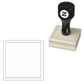 シンプル四角の輪郭がパーソナライズされたある ラバースタンプ (押印)