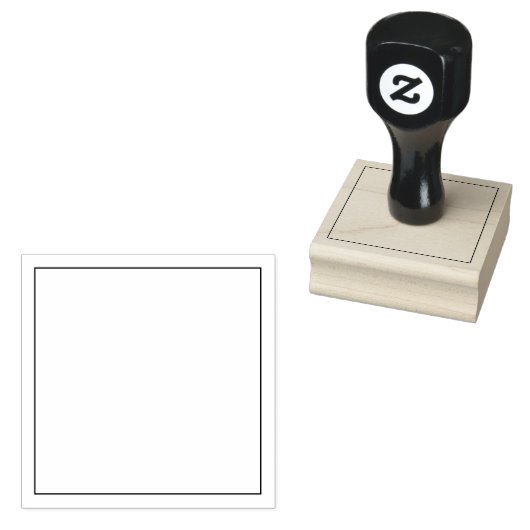 シンプル四角の輪郭がパーソナライズされたある ラバースタンプ (押印)