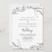 シンプル図解入りの、写真付きのFolids Front & Back 結婚's 招待状 (正面)