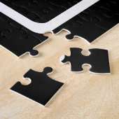 シンプル図 |黒/白文字 ジグソーパズル (側面)