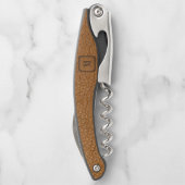 シンプル国素朴ヴィンテージレザーモノグラム ソムリエナイフ (裏面)