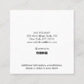 シンプル国素朴白木名刺 スクエア名刺 (裏面)