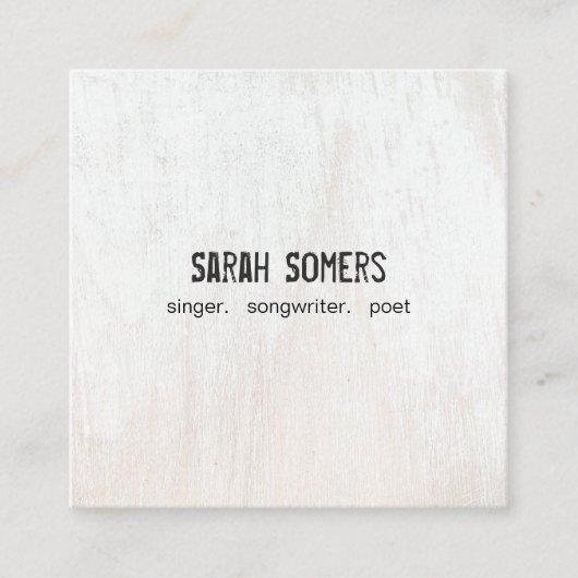 シンプル国素朴白木名刺 スクエア名刺 (正面)