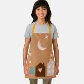 シンプル地球トーン楽しいクリスマス エプロン (インサイチュ)