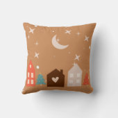 シンプル地球トーン楽しいクリスマス クッション (裏面)