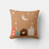 シンプル地球トーン楽しいクリスマス クッション (正面)