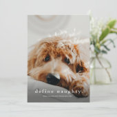 シンプル型おもしろいペットのクリスマス シーズンカード (スタンド正面)