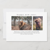 シンプル型おもしろいペットのクリスマス シーズンカード (裏面)