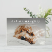 シンプル型おもしろいペットのクリスマス シーズンカード (スタンド正面)