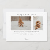 シンプル型おもしろいペットのクリスマス シーズンカード (裏面)