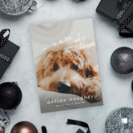 シンプル型おもしろいペットのクリスマス シーズンカード