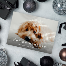 シンプル型おもしろいペットのクリスマス シーズンカード