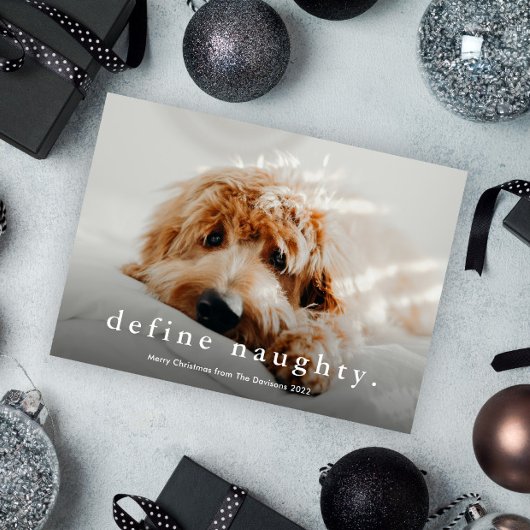 シンプル型おもしろいペットのクリスマス シーズンカード