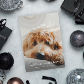 シンプル型おもしろいペットのクリスマス シーズンカード