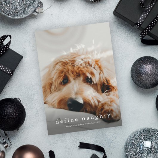 シンプル型おもしろいペットのクリスマス シーズンカード