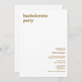 シンプル型モダンバチェロレッテ招待状 招待状 (正面/裏面)