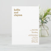 シンプル型モダン結婚式招待状 招待状 (スタンド正面)