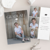 シンプル型卒業キャップ写真卒業 案内状