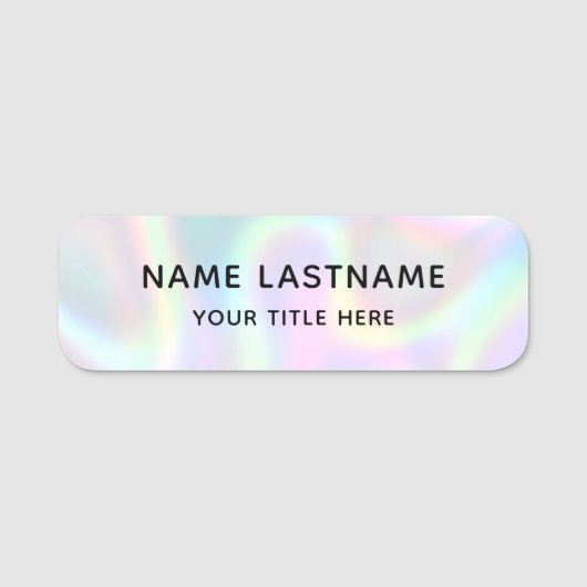 シンプル基フェイク本型ホログラフィックセーフティピン磁気 名札 (正面)