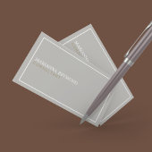 シンプル基ミニマル質グレーのコンサルタントエレガント 名刺