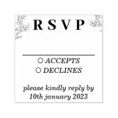 シンプル基本アイビー結婚フローラ セルフインキングスタンプ (デザイン)