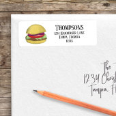 シンプル基本スタイリッシュハンバーガー ラベル