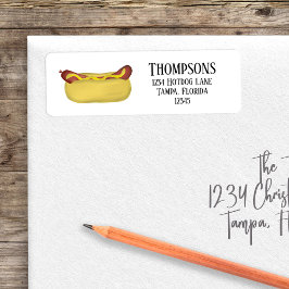 シンプル基本ホットドッグスタイリッシュ ラベル